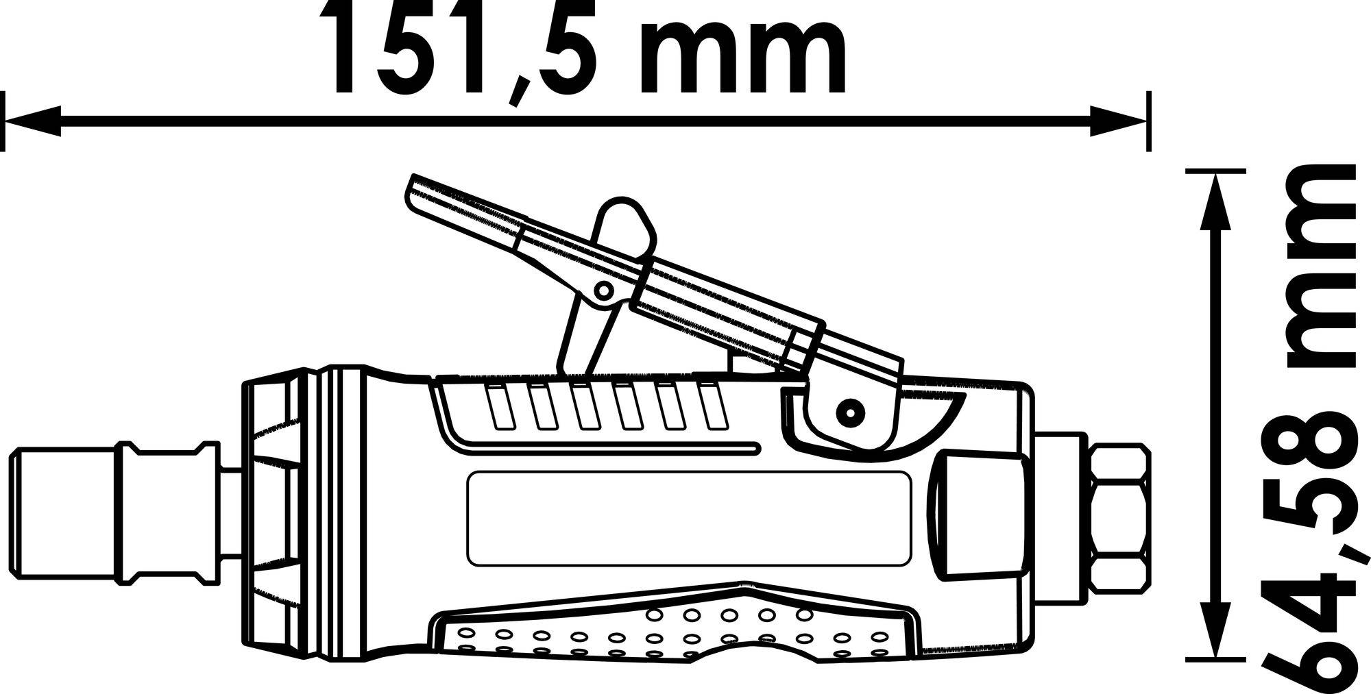 Vigor V6906 Druckluft-Stabschleifer