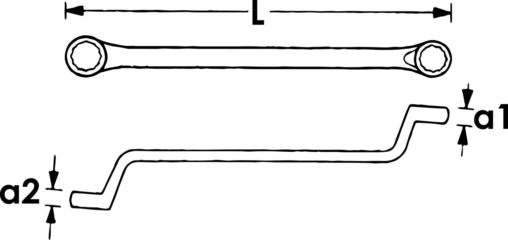 Vigor V1524N-30X32 V1524N-30X32 Doppel-Ringschlüssel Schlüsselweite (Metrisch) 30 - 32mm
