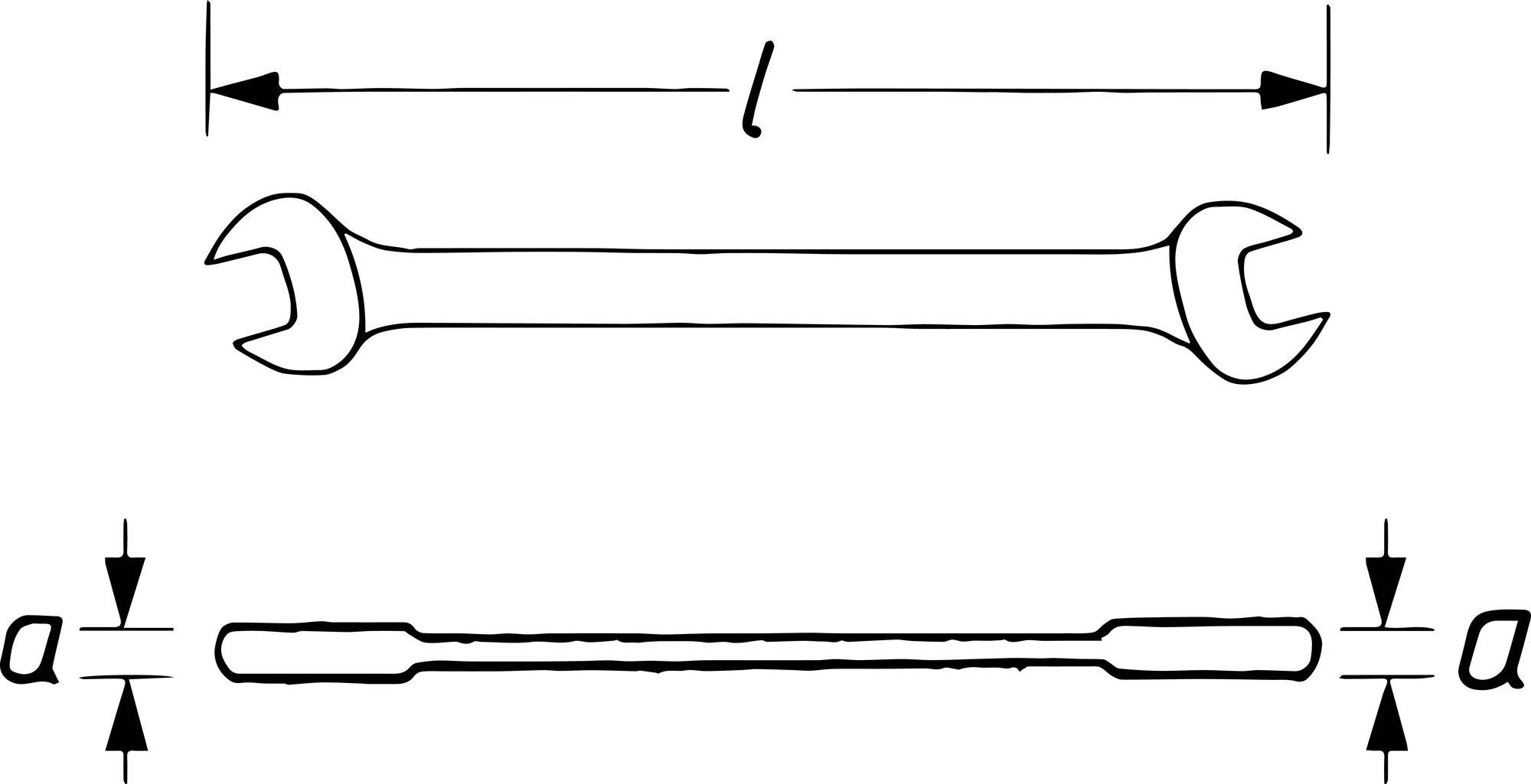 Vigor V1461N-24X27 V1461N-24X27 Doppel-Maulschlüssel Schlüsselweite (Metrisch) 24 - 27mm