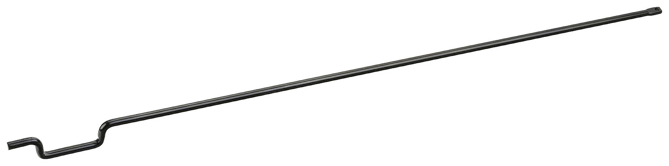 Ein langer, dünner Metallstab mit einer abgewinkelten Endung.