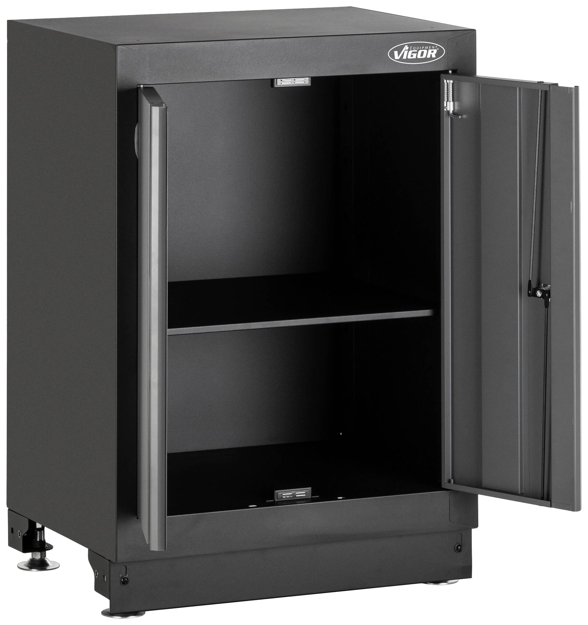 Vigor V6000-02 V6000-02 Unterschrank (B x H x T) 500 x 953 x 676 mm Schwarz (RAL 9005), Grau