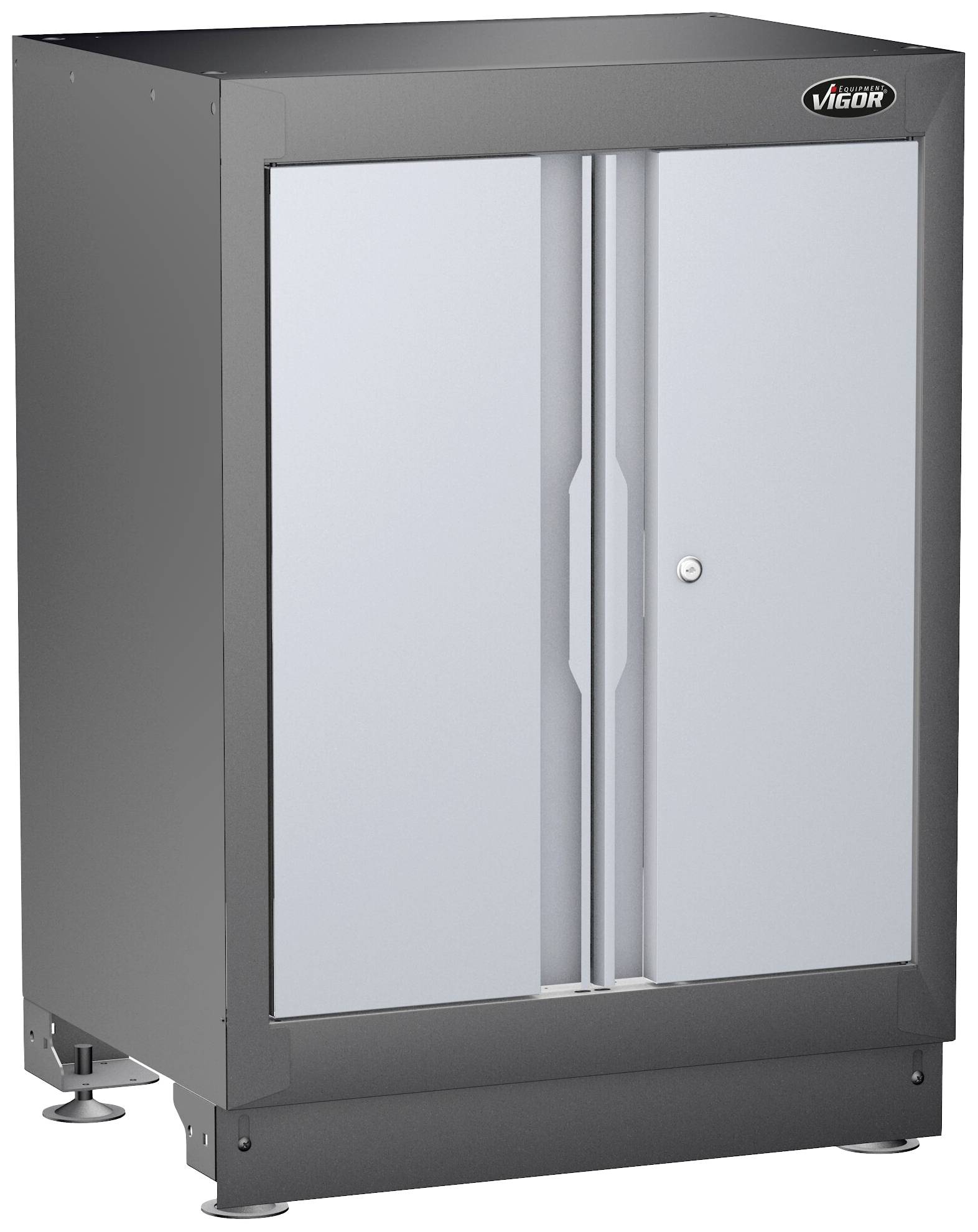 Vigor V6000-02 V6000-02 Unterschrank (B x H x T) 500 x 953 x 676 mm Schwarz (RAL 9005), Grau
