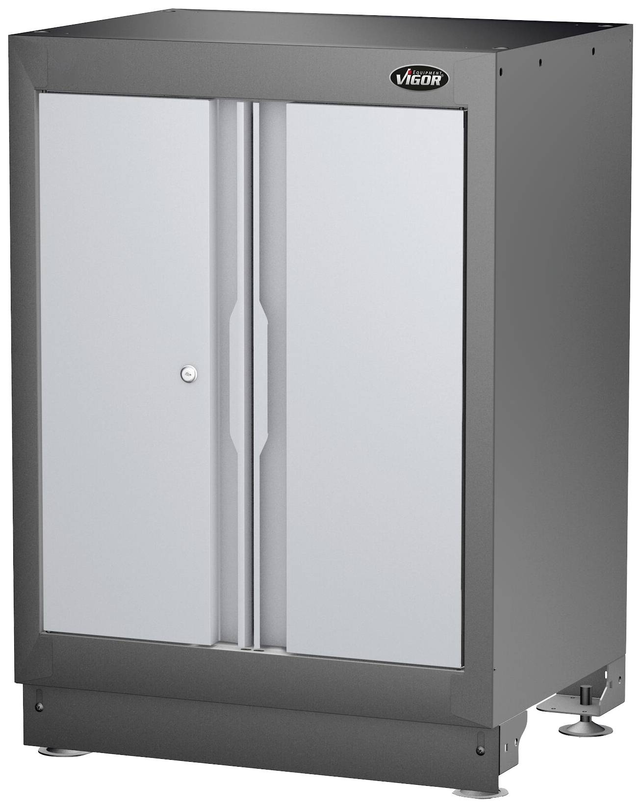 Vigor V6000-02 V6000-02 Unterschrank (B x H x T) 500 x 953 x 676 mm Schwarz (RAL 9005), Grau