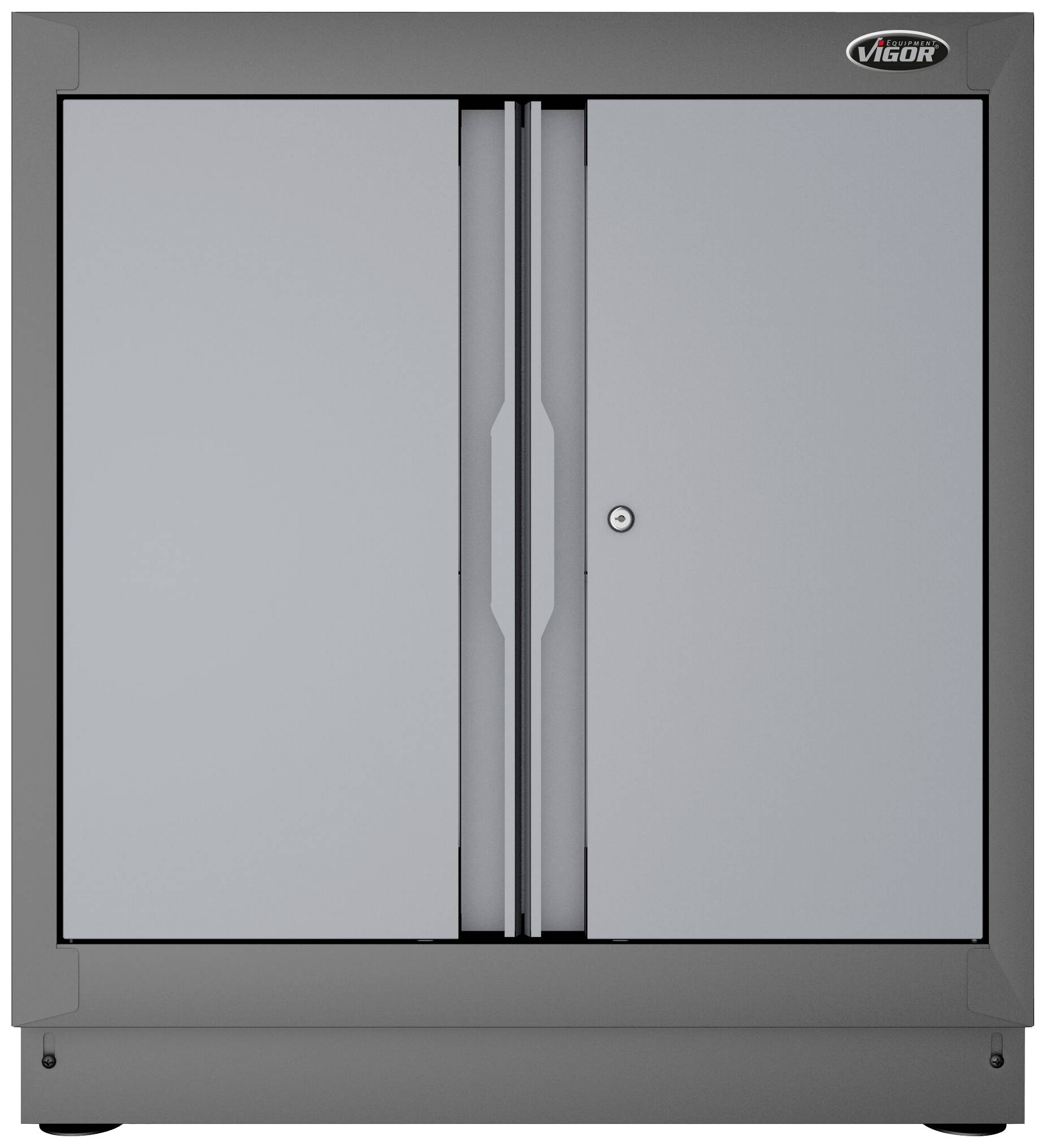 Vigor V6000-02XL V6000-02XL Unterschrank (B x H x T) 500 x 953 x 861 mm Schwarz (RAL 9005), Grau