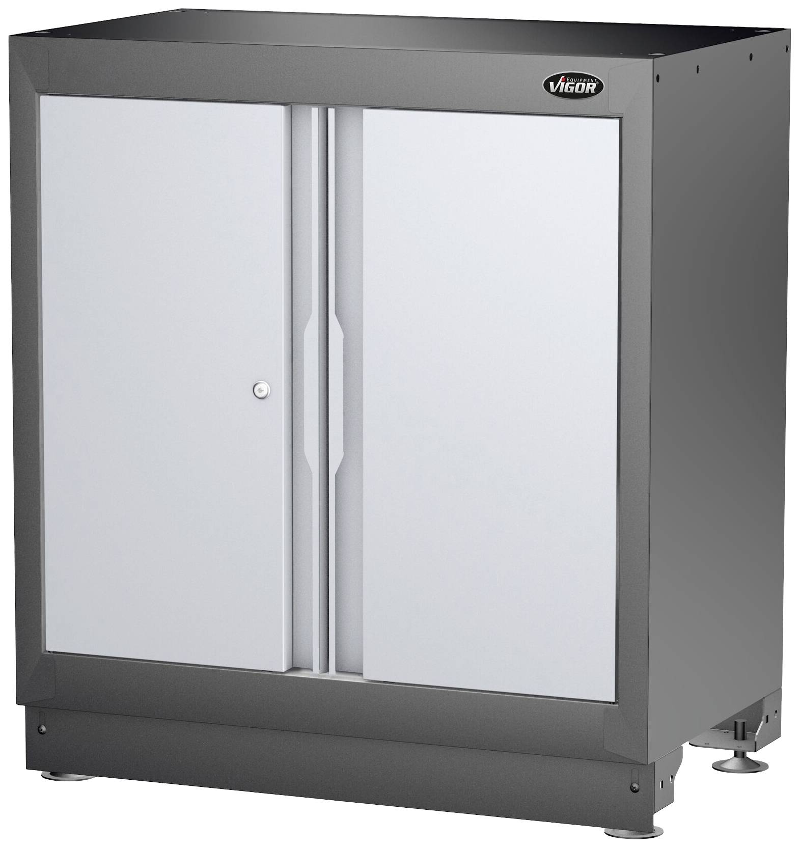 Vigor V6000-02XL V6000-02XL Unterschrank (B x H x T) 500 x 953 x 861 mm Schwarz (RAL 9005), Grau