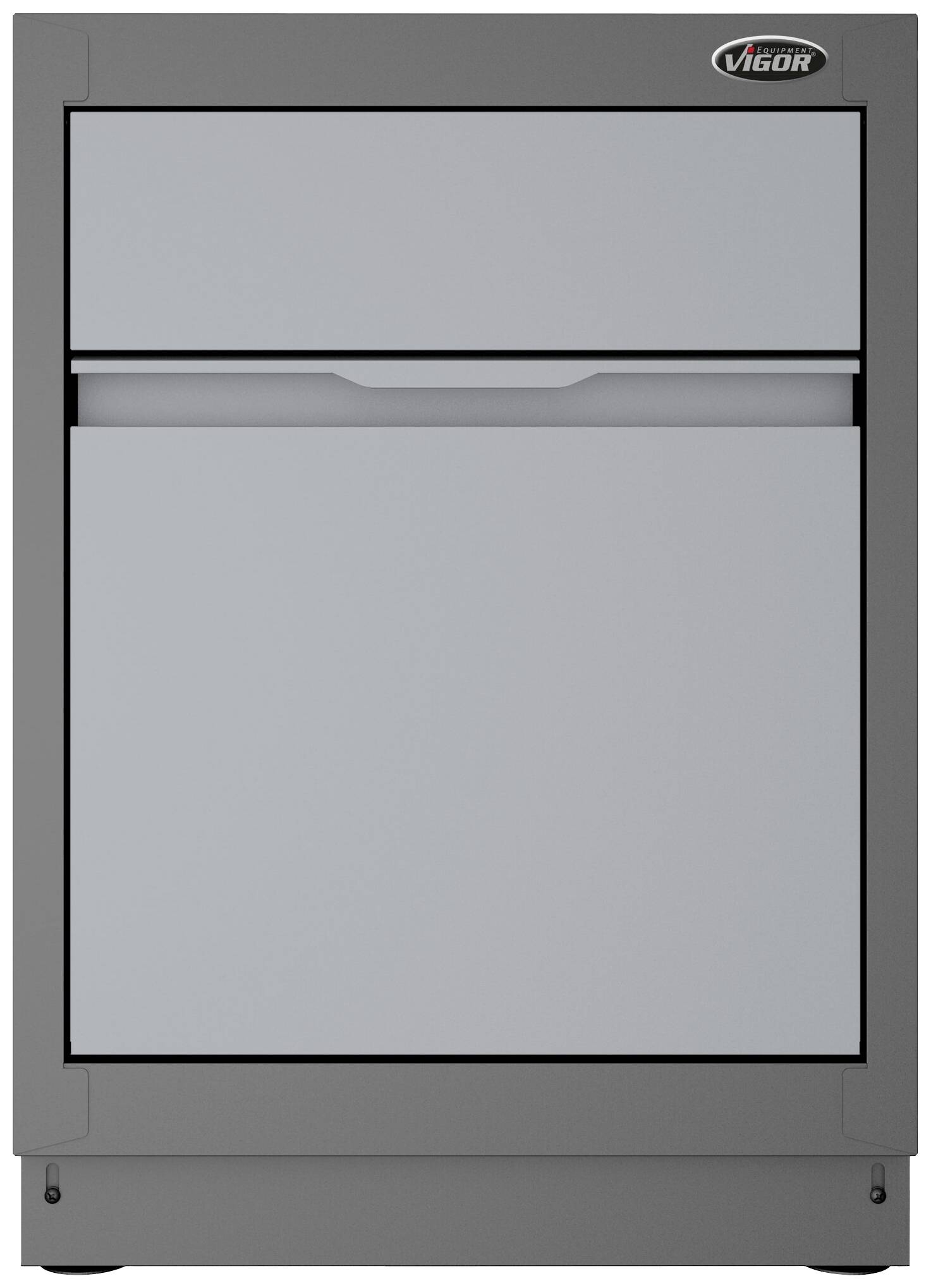 Vigor V6000-033 V6000-033 Unterschrank (B x H x T) 500 x 953 x 676 mm Schwarz (RAL 9005), Grau