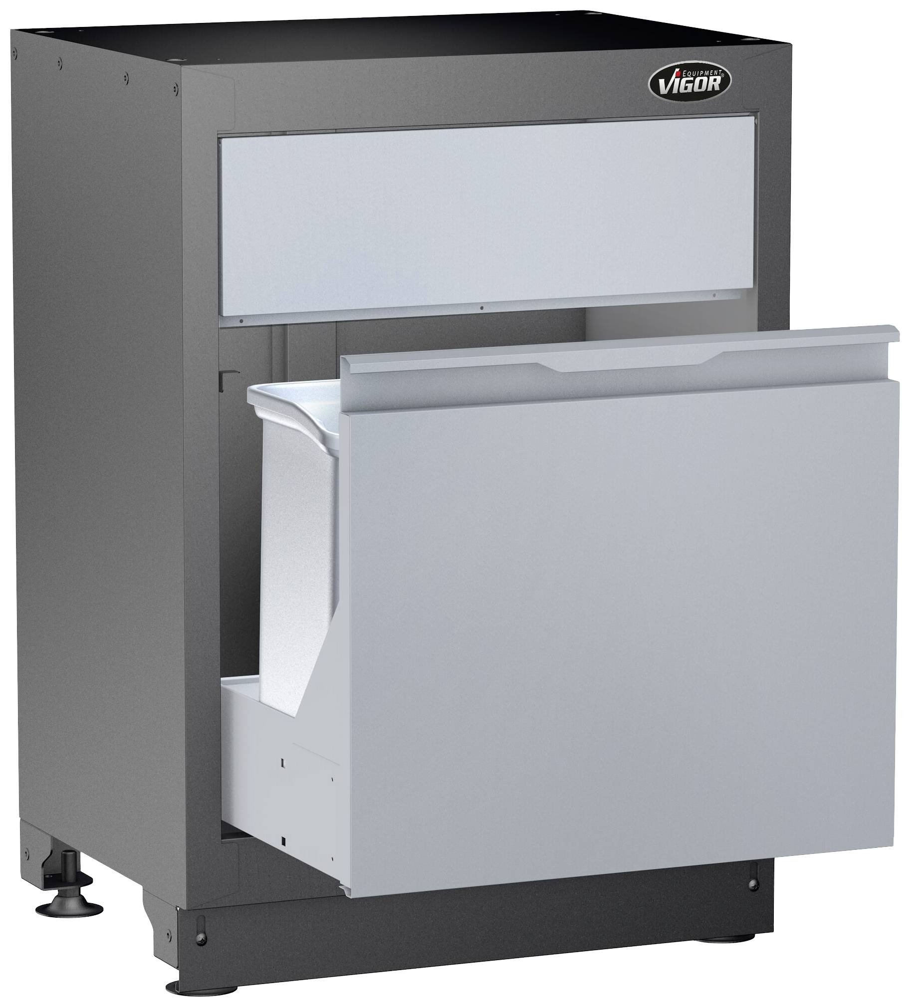 Vigor V6000-033 V6000-033 Unterschrank (B x H x T) 500 x 953 x 676 mm Schwarz (RAL 9005), Grau