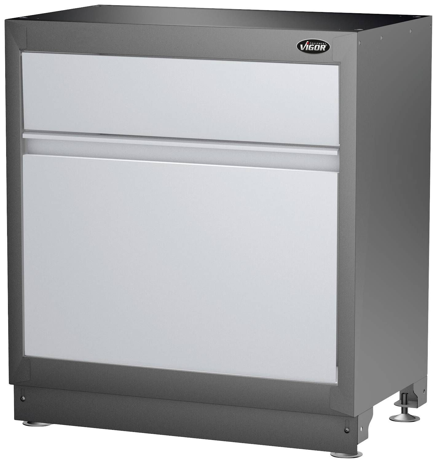 Vigor V6000-033XL V6000-033XL Unterschrank (B x H x T) 500 x 953 x 861 mm Schwarz (RAL 9005), Grau