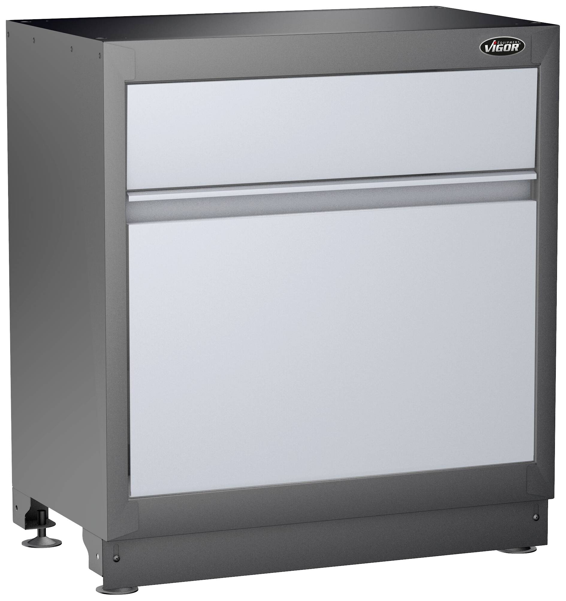 Vigor V6000-033XL V6000-033XL Unterschrank (B x H x T) 500 x 953 x 861 mm Schwarz (RAL 9005), Grau