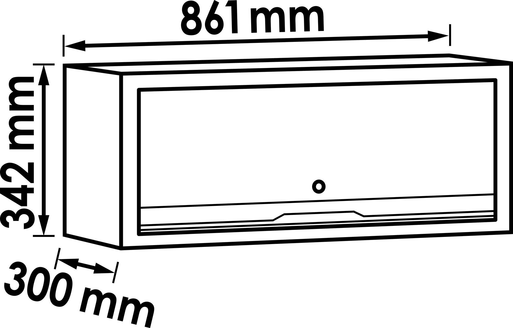 Vigor V6000-04XL V6000-04XL Werkzeug-Hängeschrank (B x H x T) 300 x 342 x 861 mm Schwarz (RAL 9005), Grau