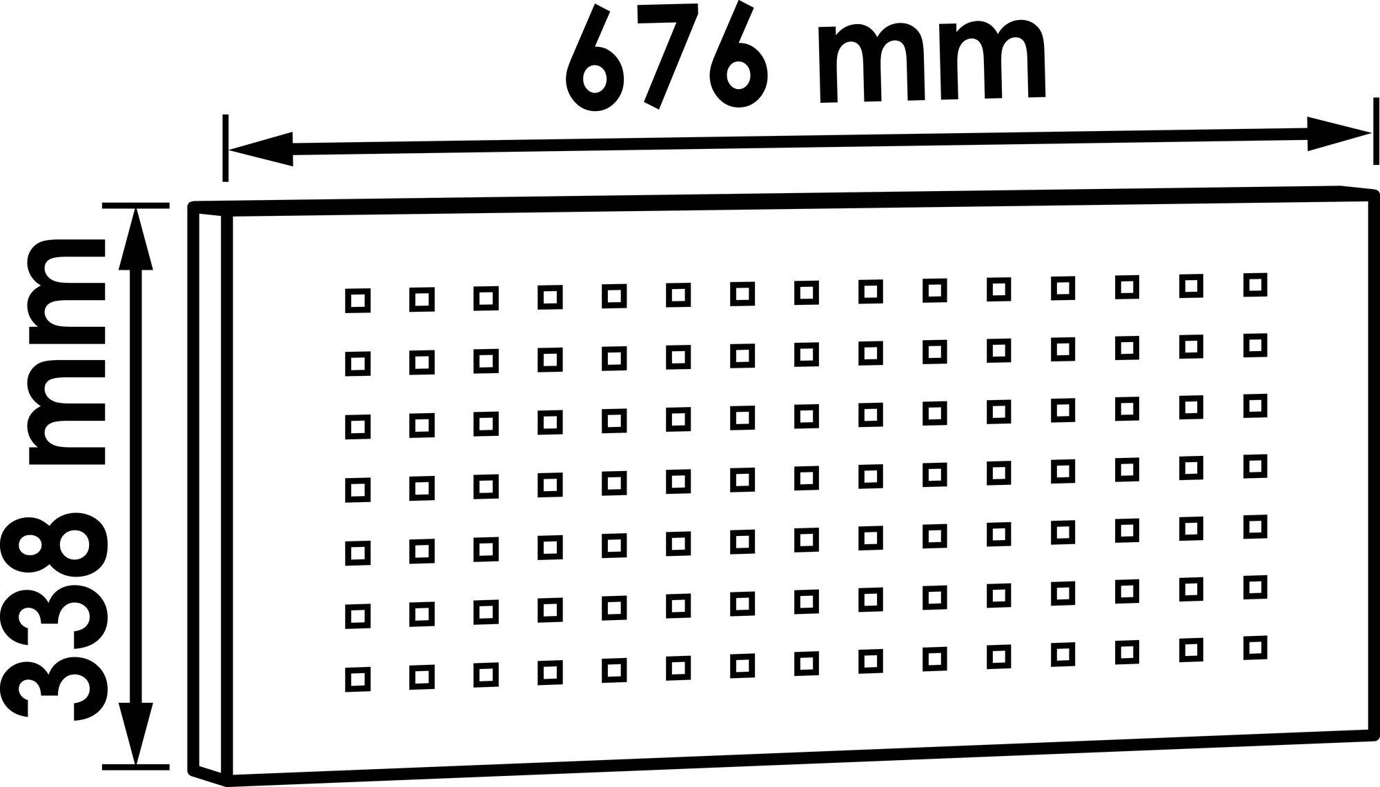 Vigor V6000-05 Lochwand-Platten Satz (L x B) 676 mm x 342 mm 1 St.