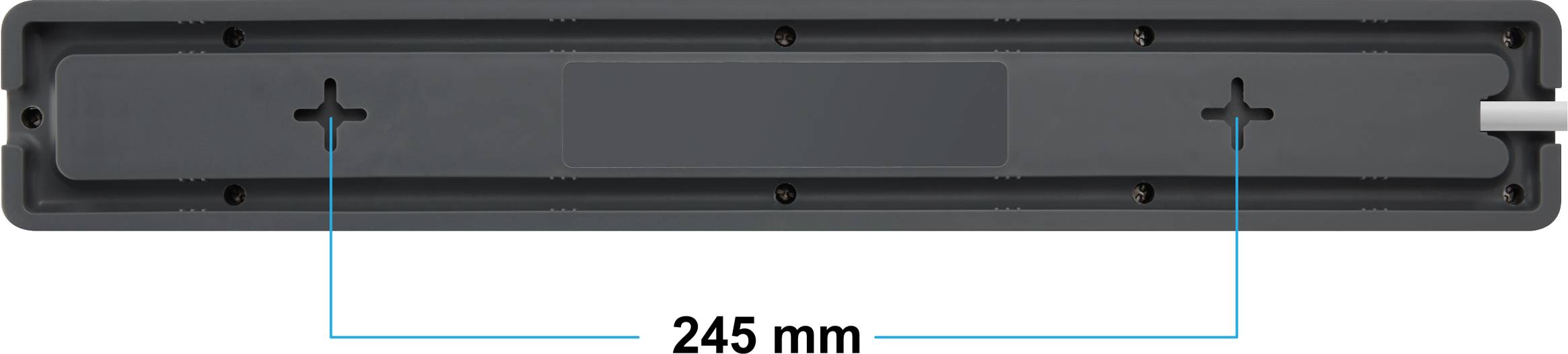 Sygonix SY-5145332 Steckdosenleiste mit Schalter 12fach Weiß, Grau Schutzkontakt 1St.