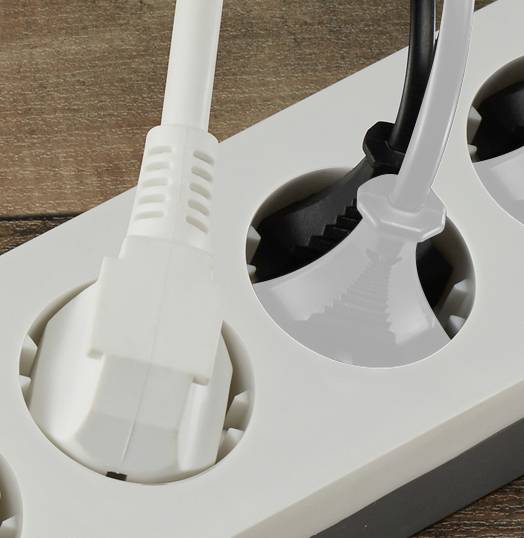 Sygonix SY-5145332 Steckdosenleiste mit Schalter 12fach Weiß, Grau Schutzkontakt 1St.