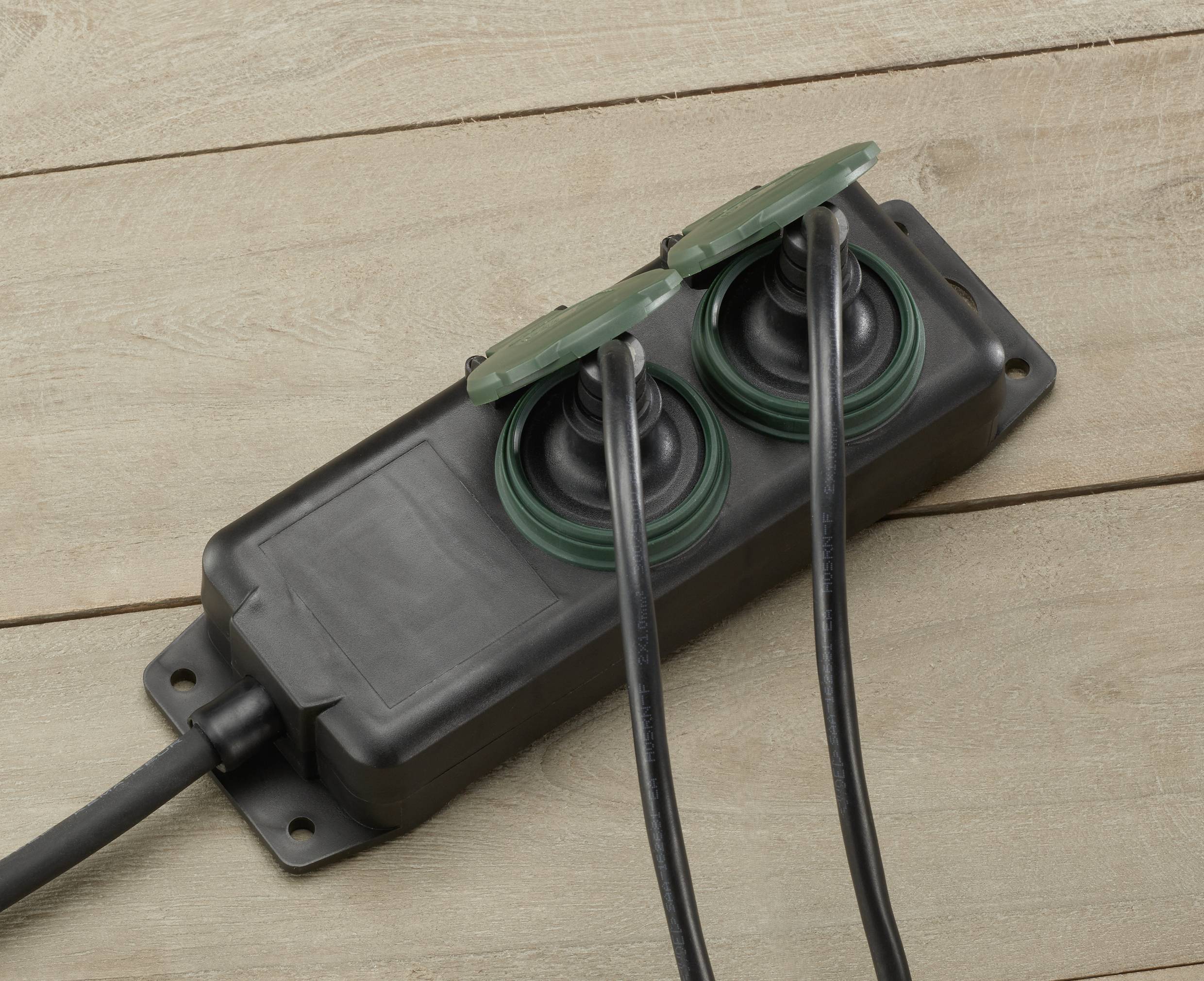 Sygonix SY-5145338 Steckdosenleiste Schwarz, Grün Schutzkontakt 1St.