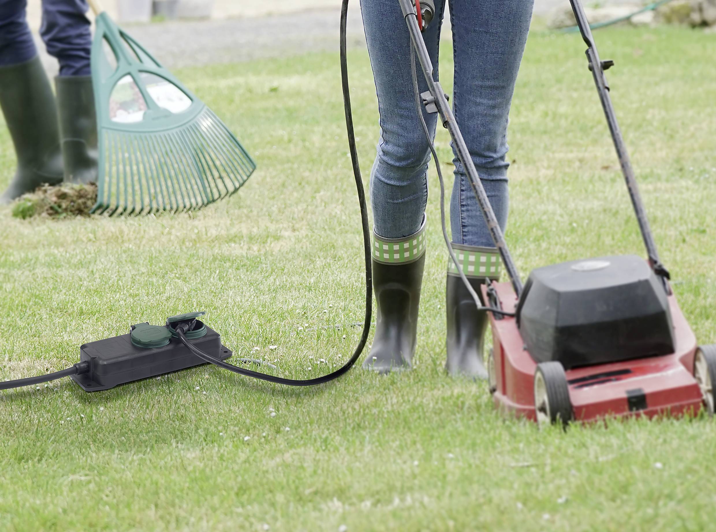 Sygonix SY-5145338 Steckdosenleiste Schwarz, Grün Schutzkontakt 1St.