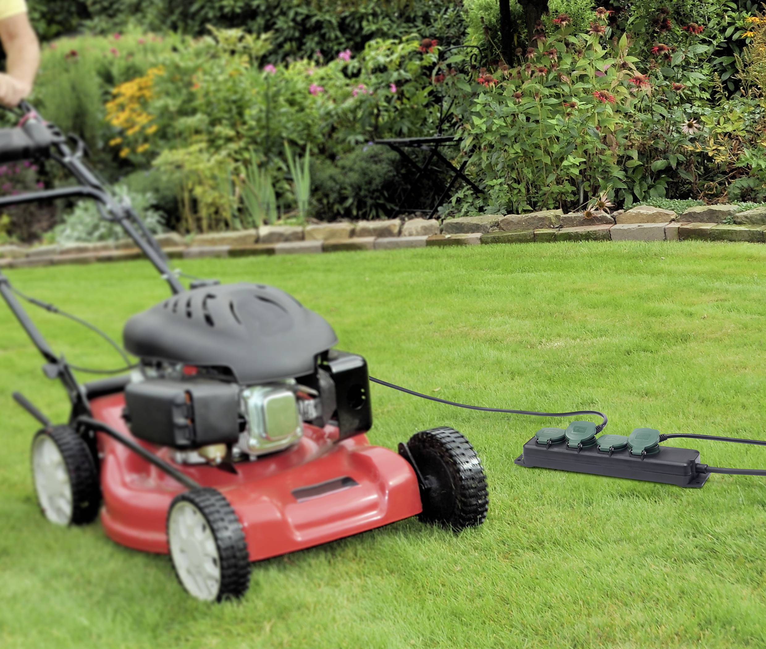 Sygonix SY-5145340 Steckdosenleiste Schwarz, Grün Schutzkontakt 1St.