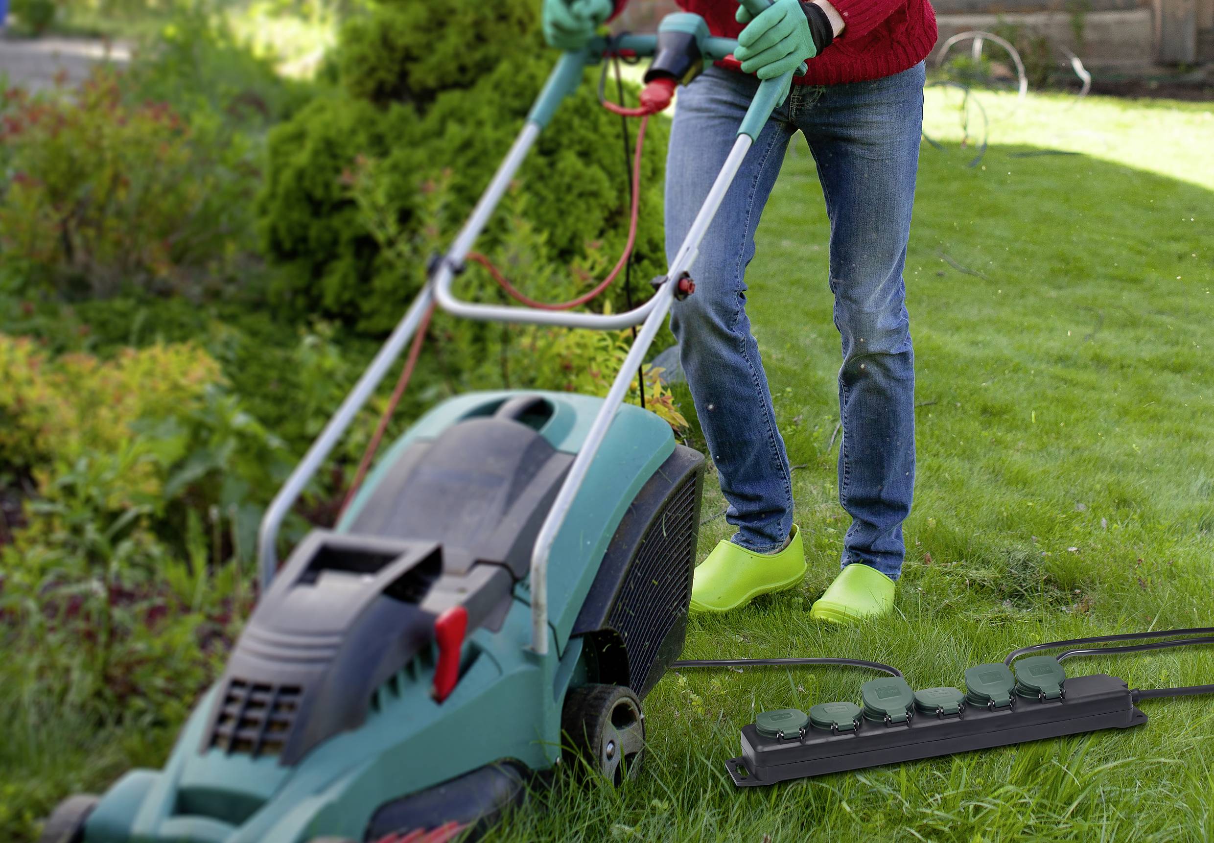 Sygonix SY-5145342 Steckdosenleiste Schwarz, Standard-Grün (seidenmatt) Schutzkontakt 1St.