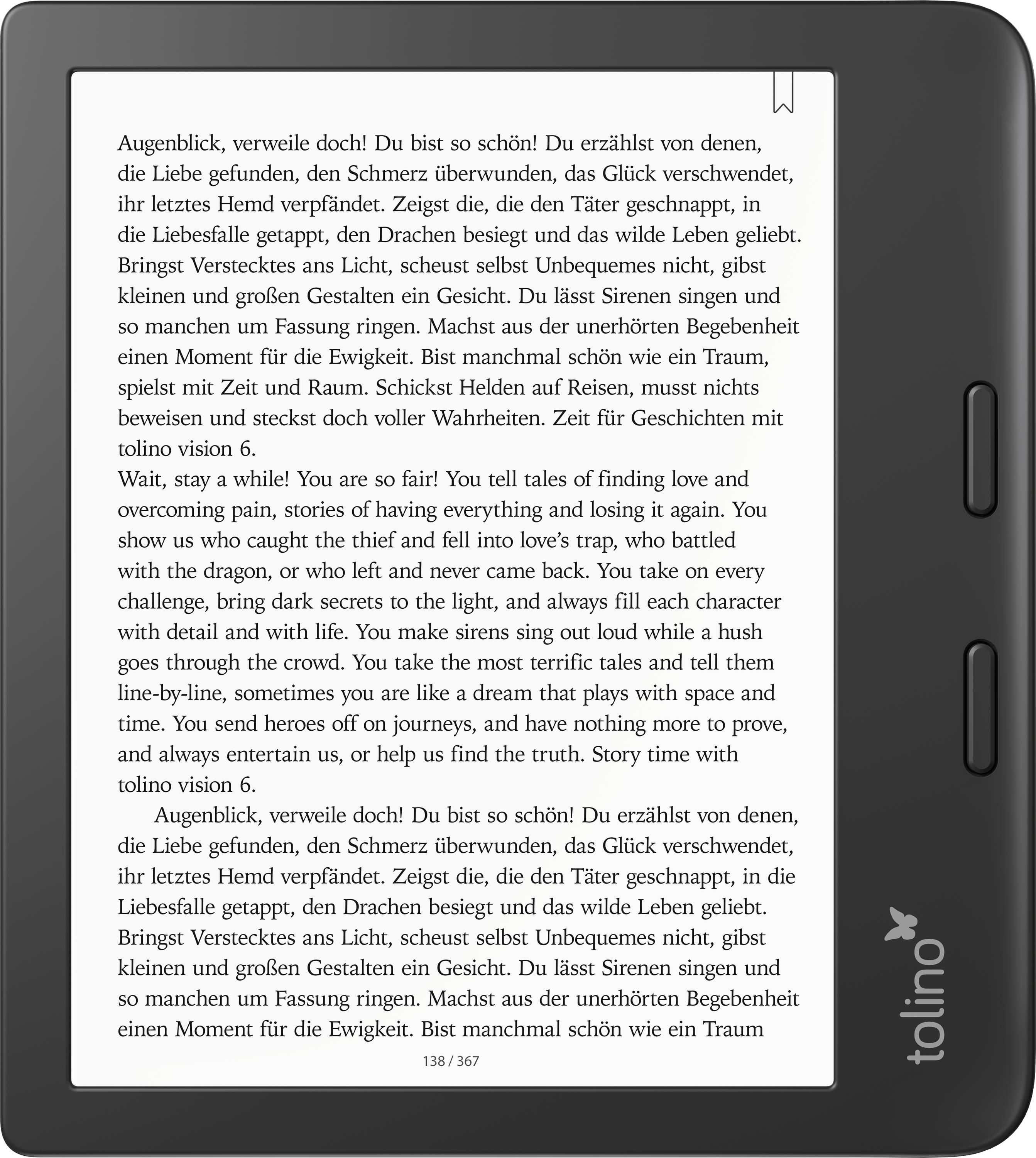 Tolino Vision 6 eBook-Reader 17.8 cm (7 Zoll) Schwarz