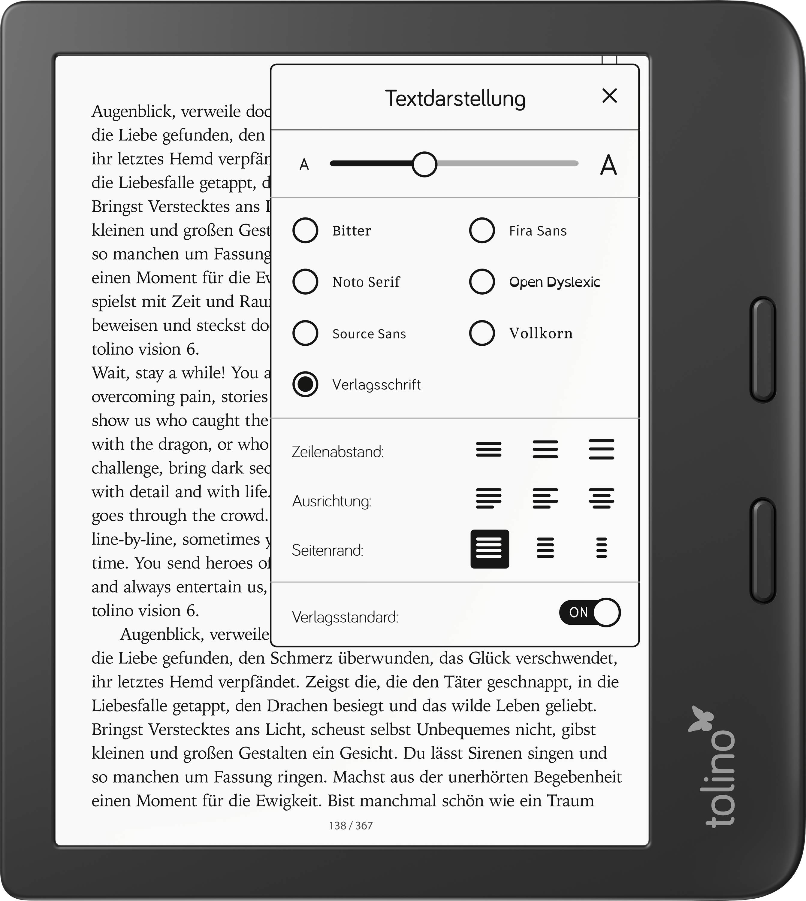 Tolino Vision 6 eBook-Reader 17.8 cm (7 Zoll) Schwarz