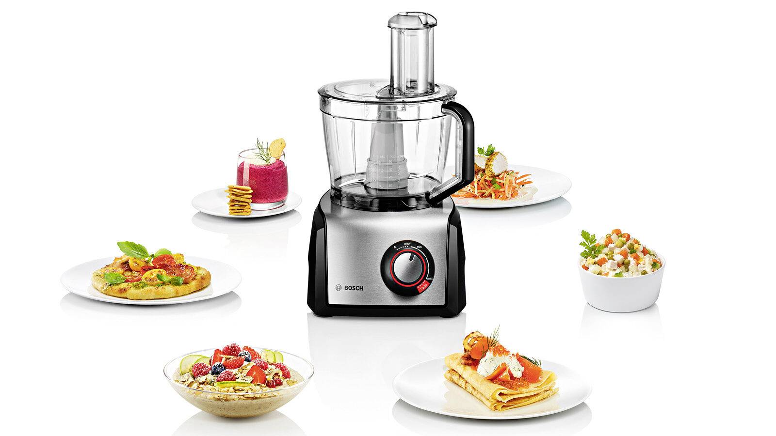 Bosch Haushalt MultiTalent 8 Küchenmaschine 1250 W Silber, Schwarz