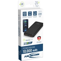 Ansmann PB320PD Powerbank 10000 mAh USB PD Li-Ion USB-A, USB-C® Schwarz Ansmann PB320PD Powerbank 10000 mAh USB PD Li-Ion USB-A, USB-C® Schwarz