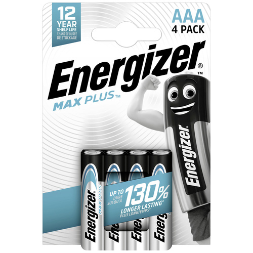 Energizer Max Plus Micro (AAA)-Batterie Alkali-Mangan 1.5 V 4 St.