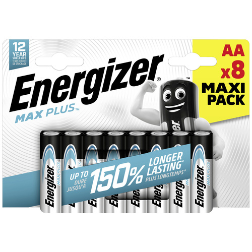 Energizer Max Plus Mignon (AA)-Batterie Alkali-Mangan 1.5 V 8 St.