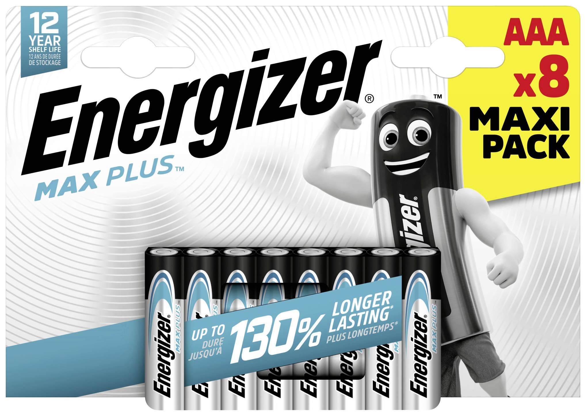 Energizer Max Plus Micro (AAA)-Batterie Alkali-Mangan 1.5V 8St.