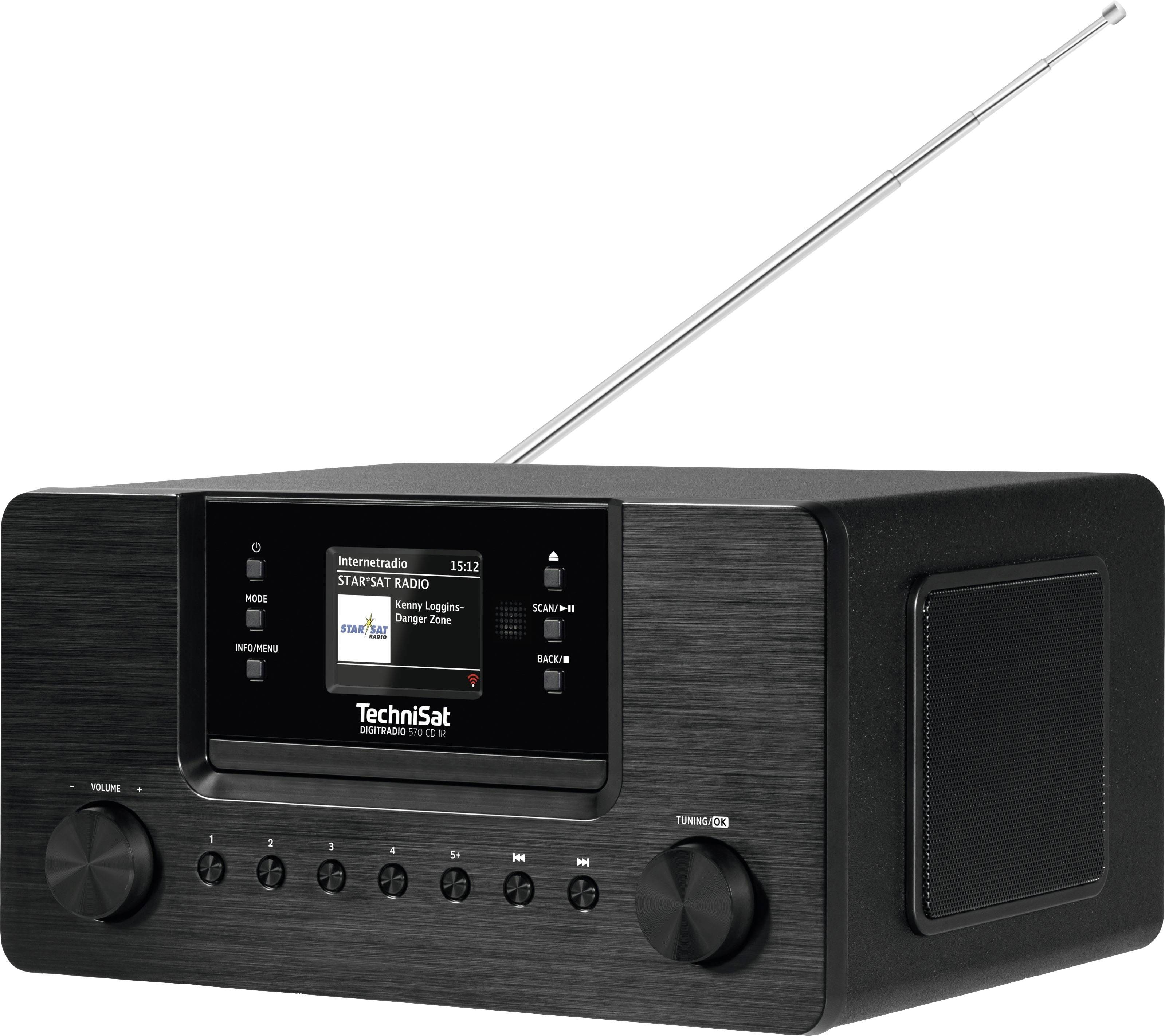 TechniSat DIGITRADIO 570 Internet CD-Radio DAB+, Internet, FM DAB+, CD, USB, Internetradio Schwarz
