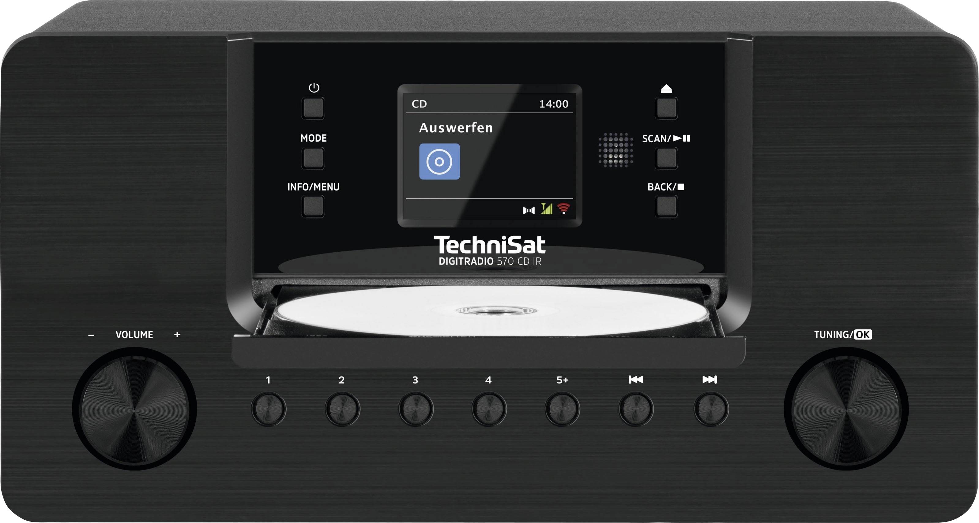 TechniSat DIGITRADIO 570 Internet CD-Radio DAB+, Internet, FM DAB+, CD, USB, Internetradio Schwarz