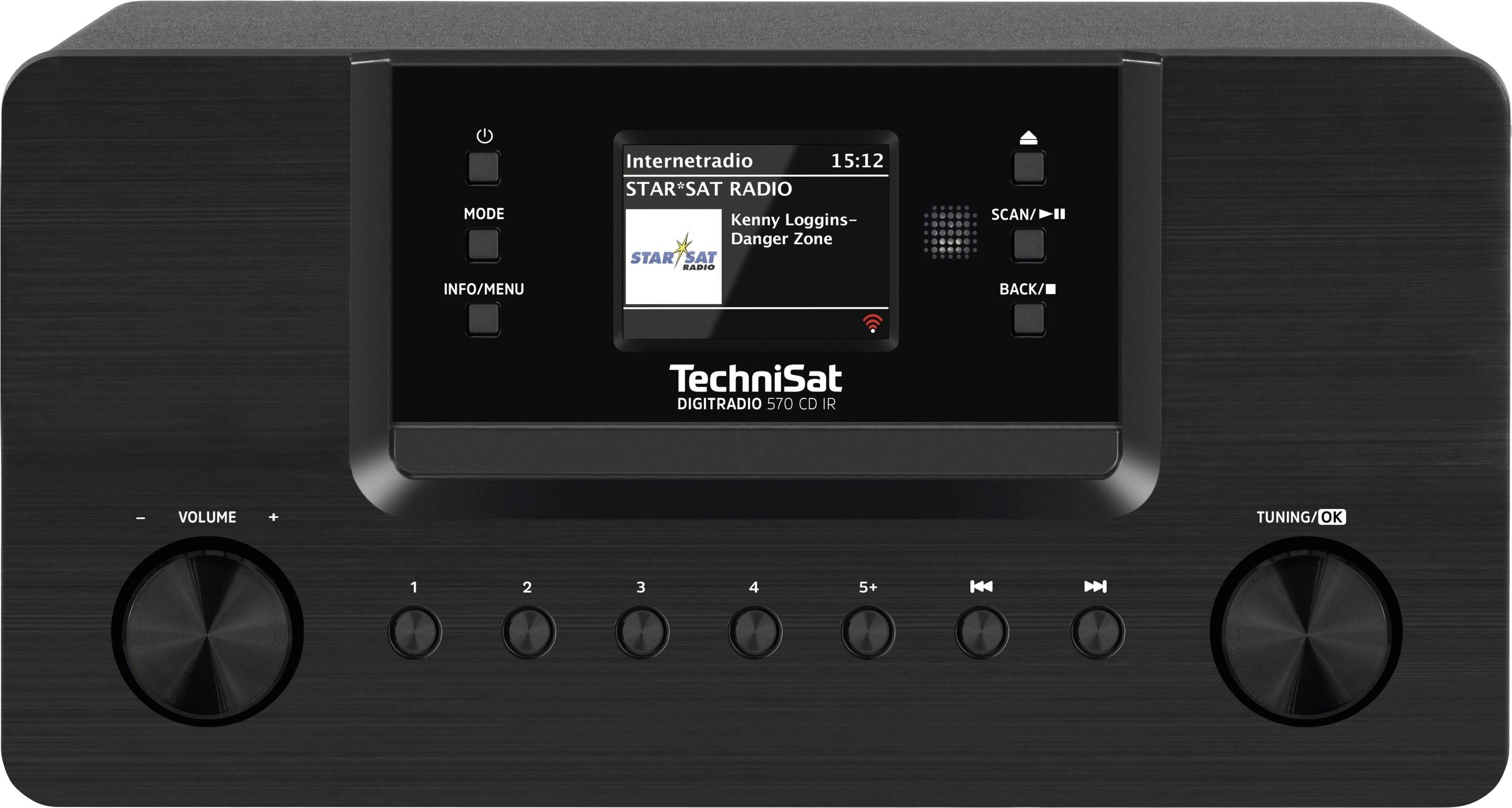 TechniSat DIGITRADIO 570 Internet CD-Radio DAB+, Internet, FM DAB+, CD, USB, Internetradio Schwarz