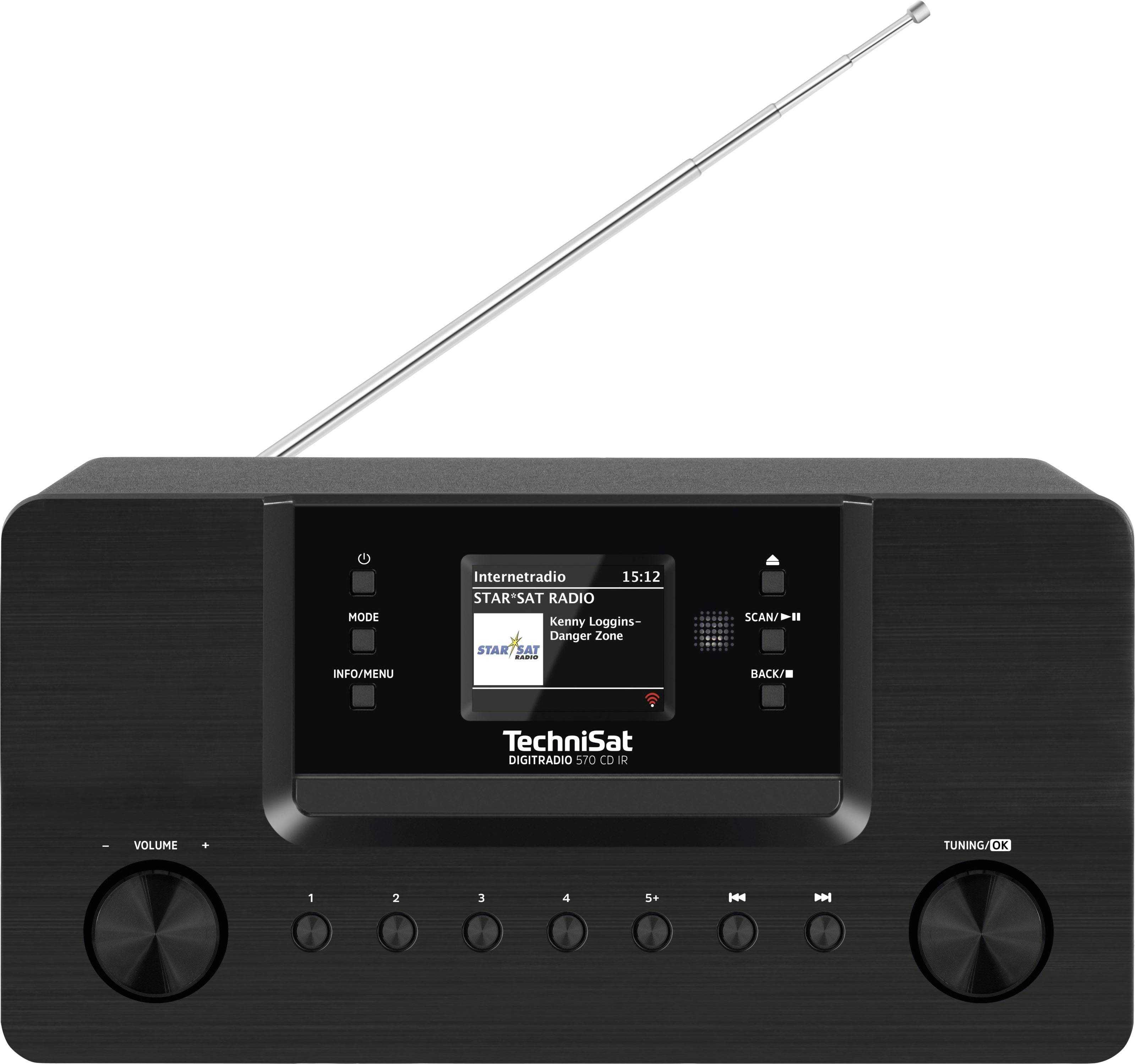 TechniSat DIGITRADIO 570 Internet CD-Radio DAB+, Internet, FM DAB+, CD, USB, Internetradio Schwarz