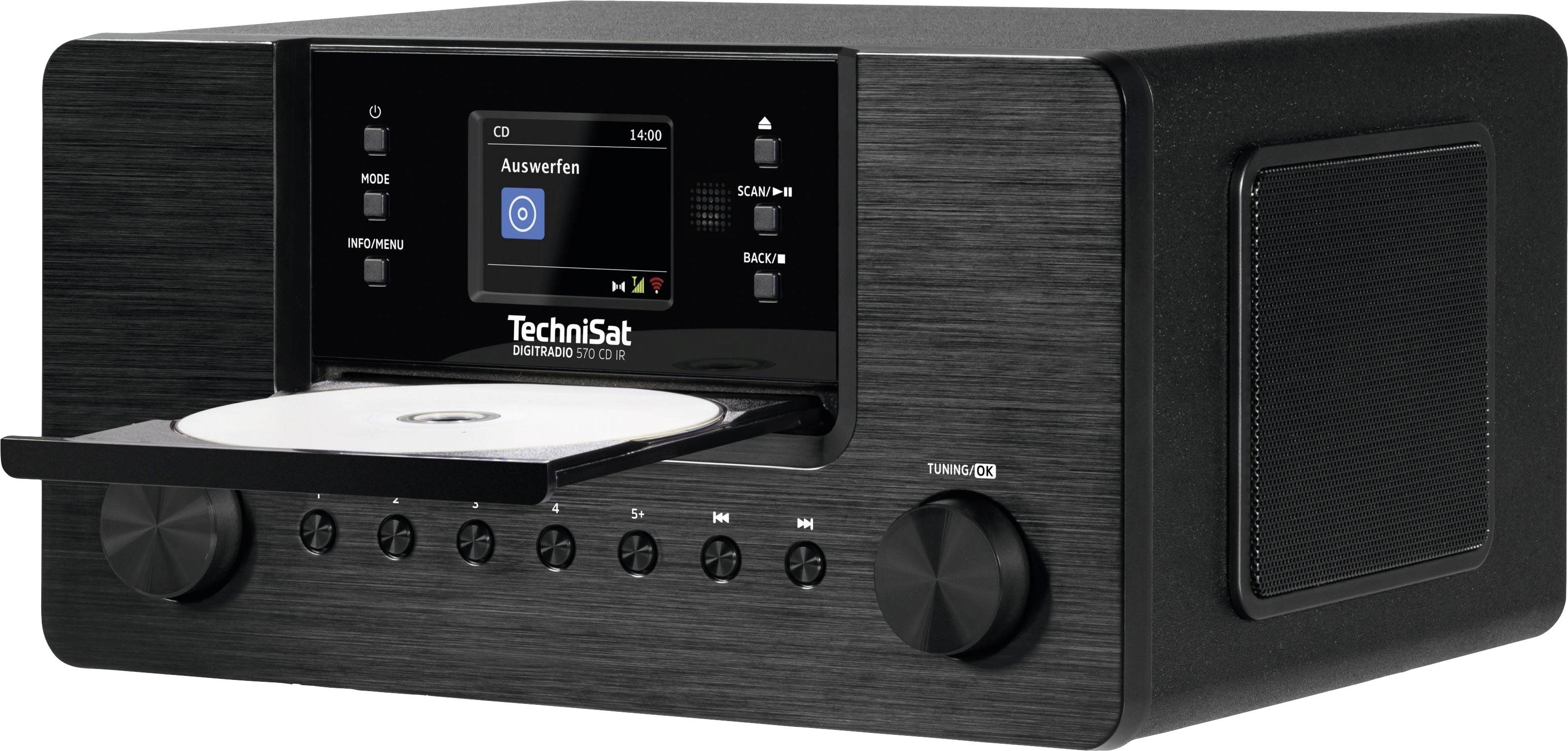 TechniSat DIGITRADIO 570 Internet CD-Radio DAB+, Internet, FM DAB+, CD, USB, Internetradio Schwarz