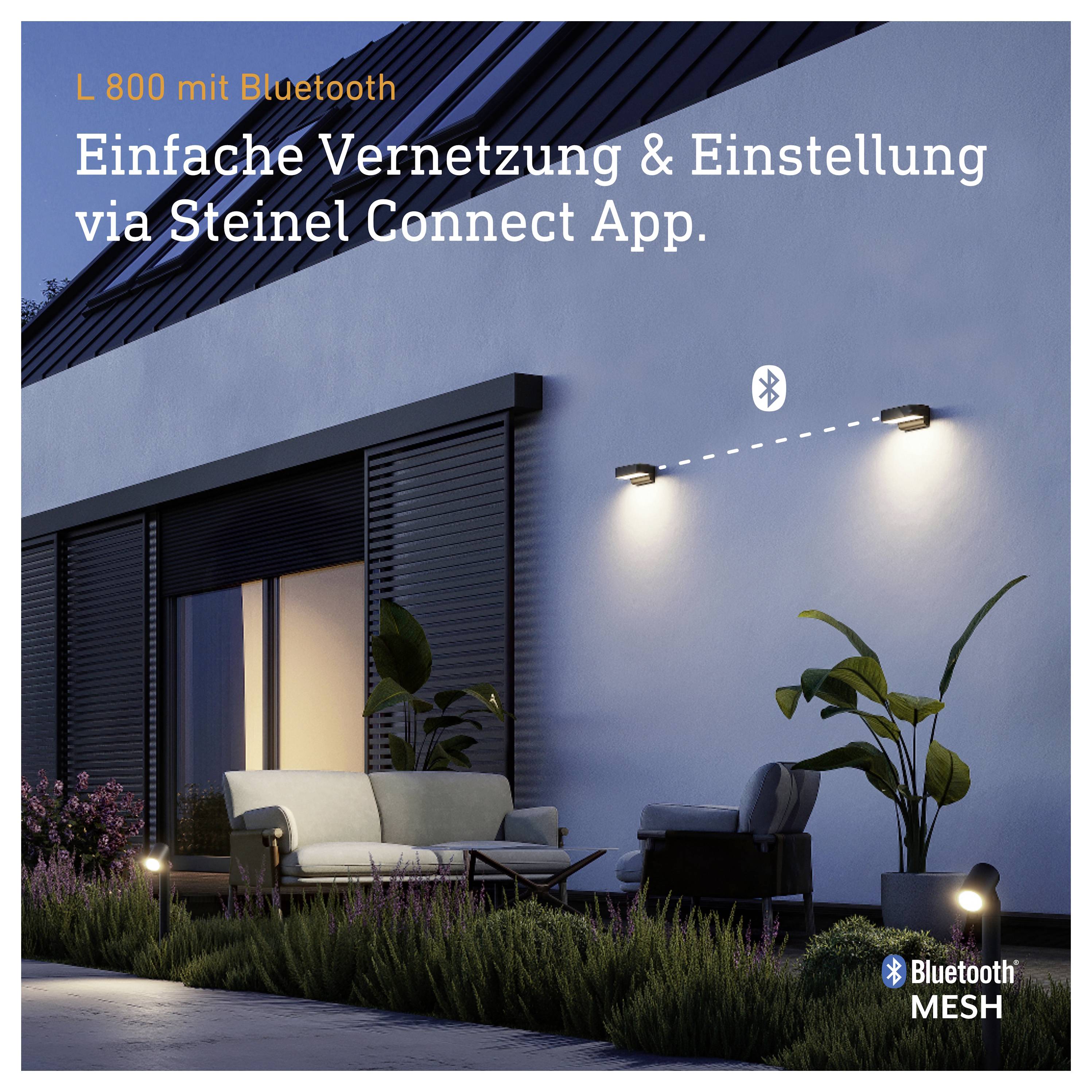 Steinel L 800 SC ANT 065690 Außenwandleuchte mit Bewegungsmelder 7.5 W Anthrazit