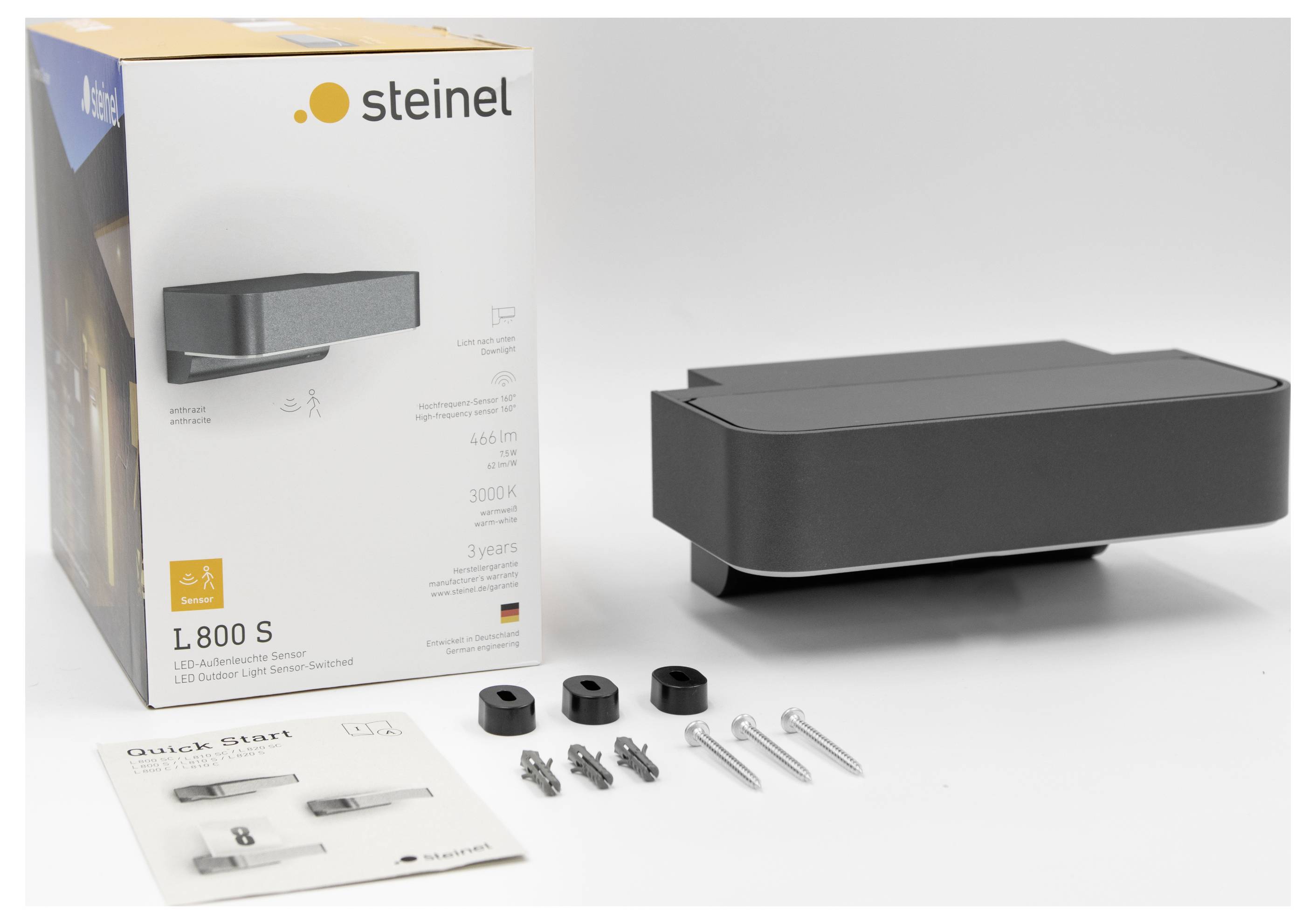 Steinel L 800 SC ANT 065690 Außenwandleuchte mit Bewegungsmelder 7.5 W Anthrazit