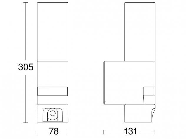 Steinel L 620 CAM S ANT 065829 Außenwandleuchte mit Bewegungsmelder 14.1W Anthrazit