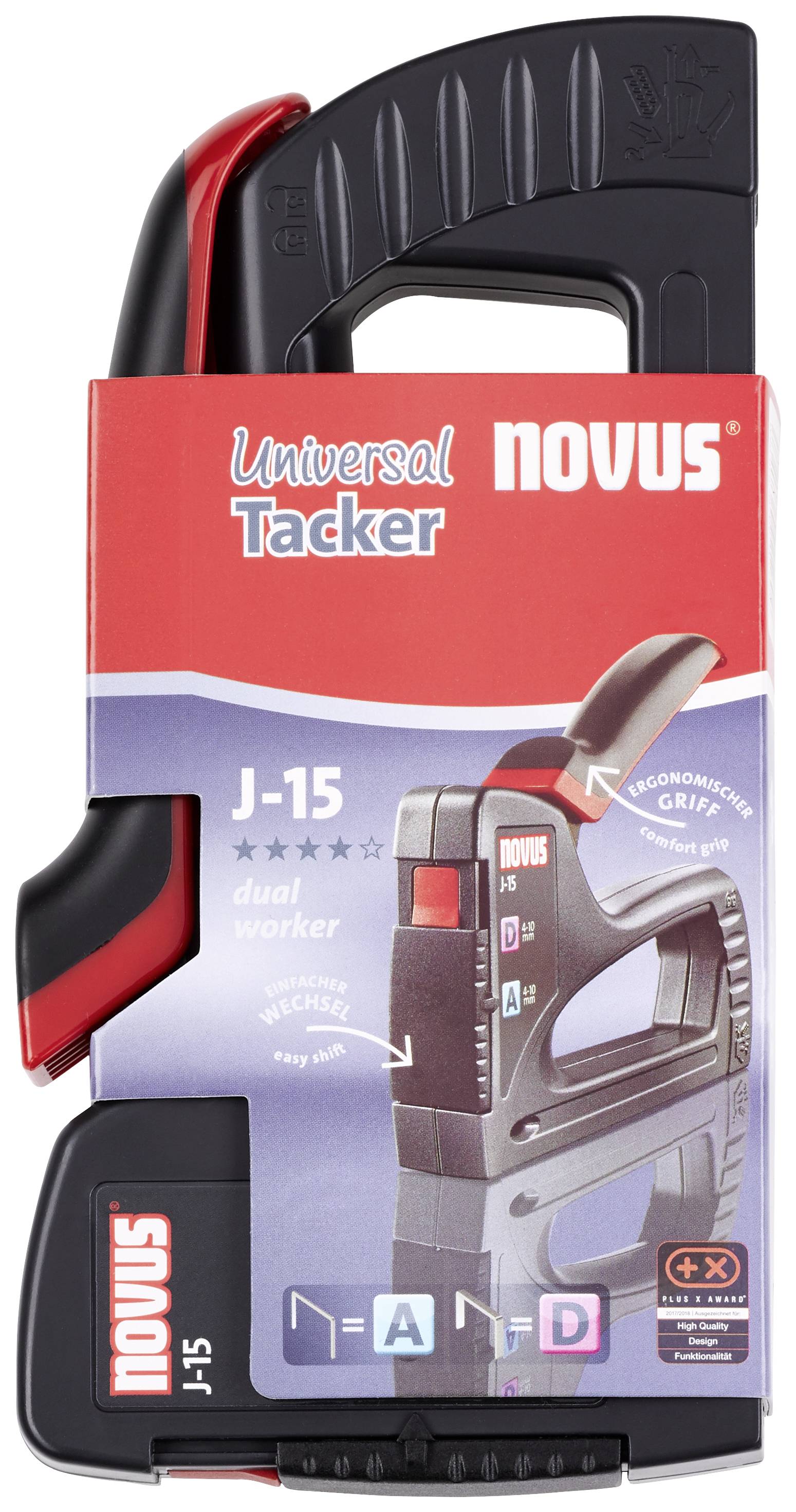 Novus Office HANDTACKER J-15 030-0441 Handtacker Klammernlänge 4 - 10mm
