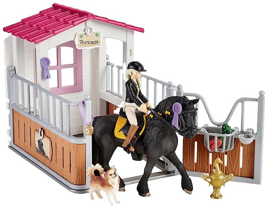 Schleich 42437 Horse Club Pferdebox mit Horse Club Tori & Princess