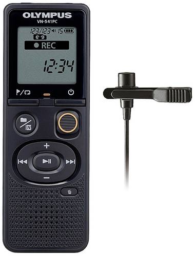 Olympus Digitales Diktiergerät VN-541PC Lavalier-Kit Aufzeichnungsdauer (max.) 2080h Schwarz Geräu