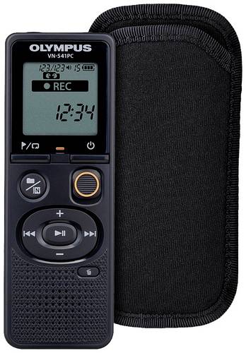 Olympus Digitales Diktiergerät VN-541PC + CS131 Soft Case Aufzeichnungsdauer (max.) 2080h Schwarz G