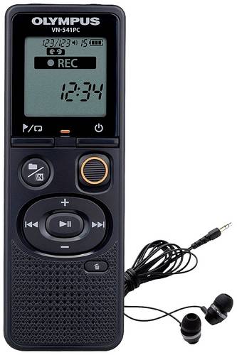 Olympus Digitales Diktiergerät VN-541PC + E39 Earphones Aufzeichnungsdauer (max.) 2080h Schwarz Ger