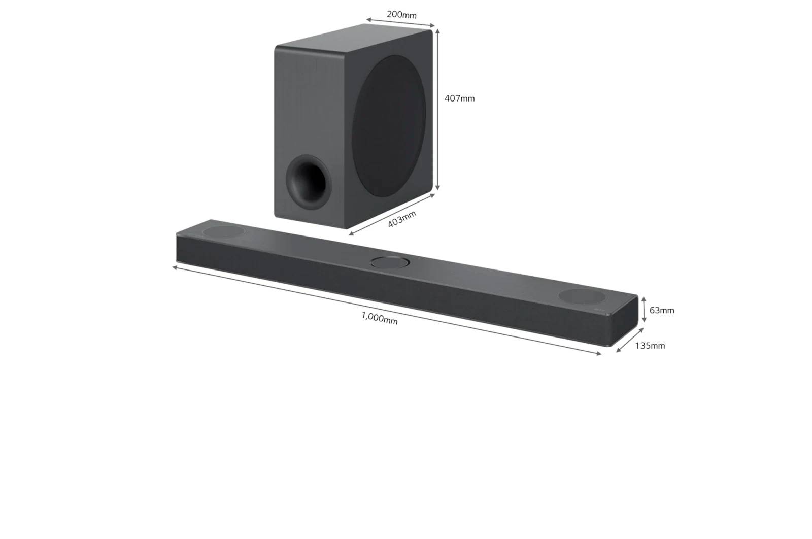LG Electronics DS80QY.DDEULLK Soundbar Schwarz inkl. kabellosem Subwoofer, Dolby Atmos®, WLAN, Bluetooth®, USB