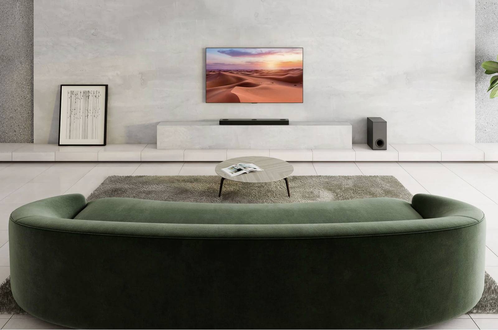 LG Electronics DS80QY.DDEULLK Soundbar Schwarz inkl. kabellosem Subwoofer, Dolby Atmos®, WLAN, Bluetooth®, USB