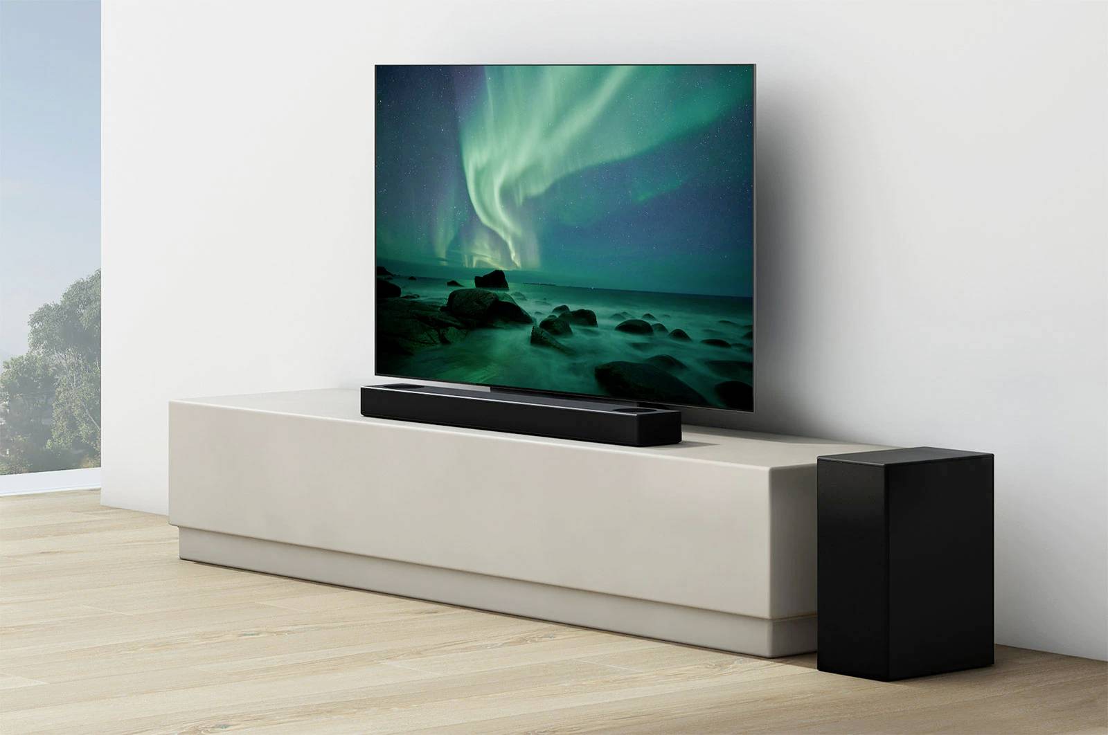 LG Electronics DS75Q.DDEULLK Soundbar Dunkelgrau inkl. kabellosem Subwoofer, WLAN, Bluetooth®, USB