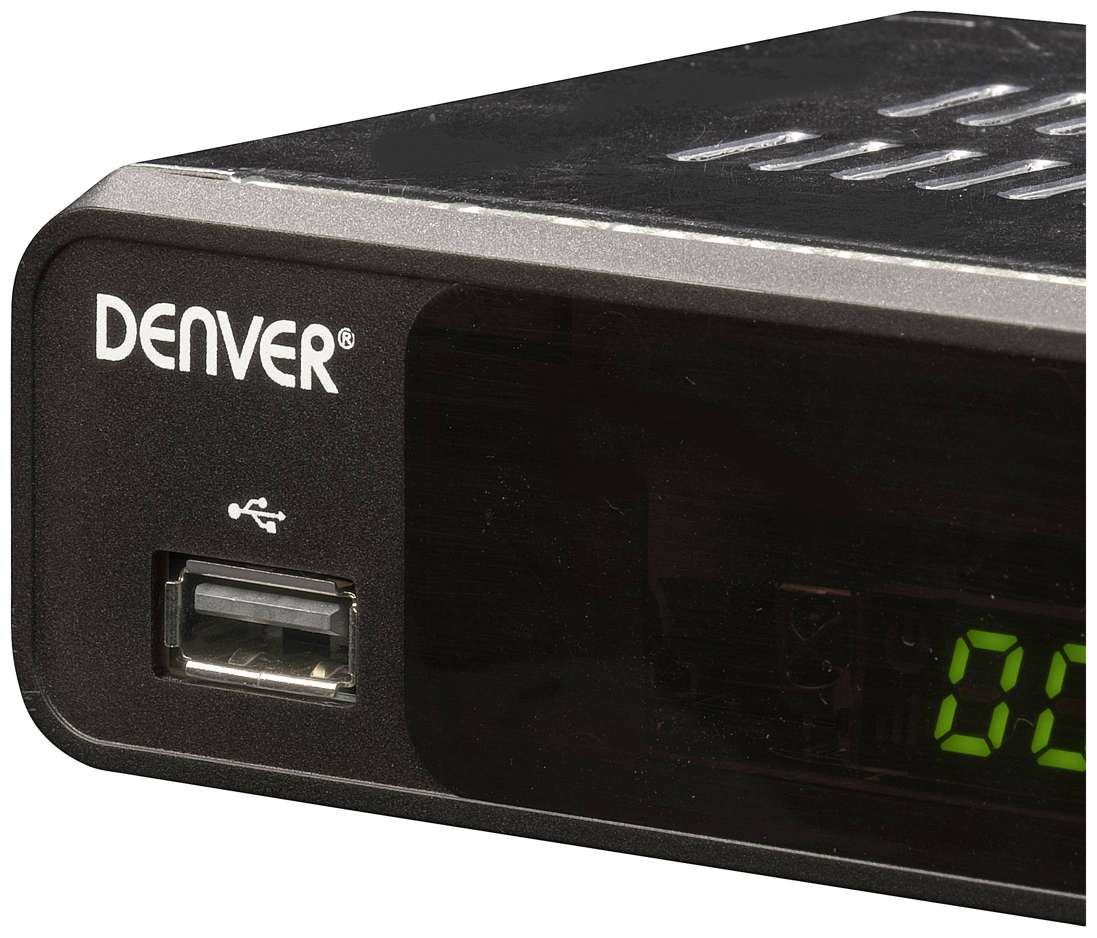 Denver DVBS-207HD HD-SAT-Receiver Front-USB, LAN-fähig Anzahl Tuner: 1