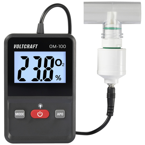 VOLTCRAFT OM-100 Sauerstoff-Messgerät 0 - 100 % Sauerstoff-Messgerät kalibriert Werksstandard