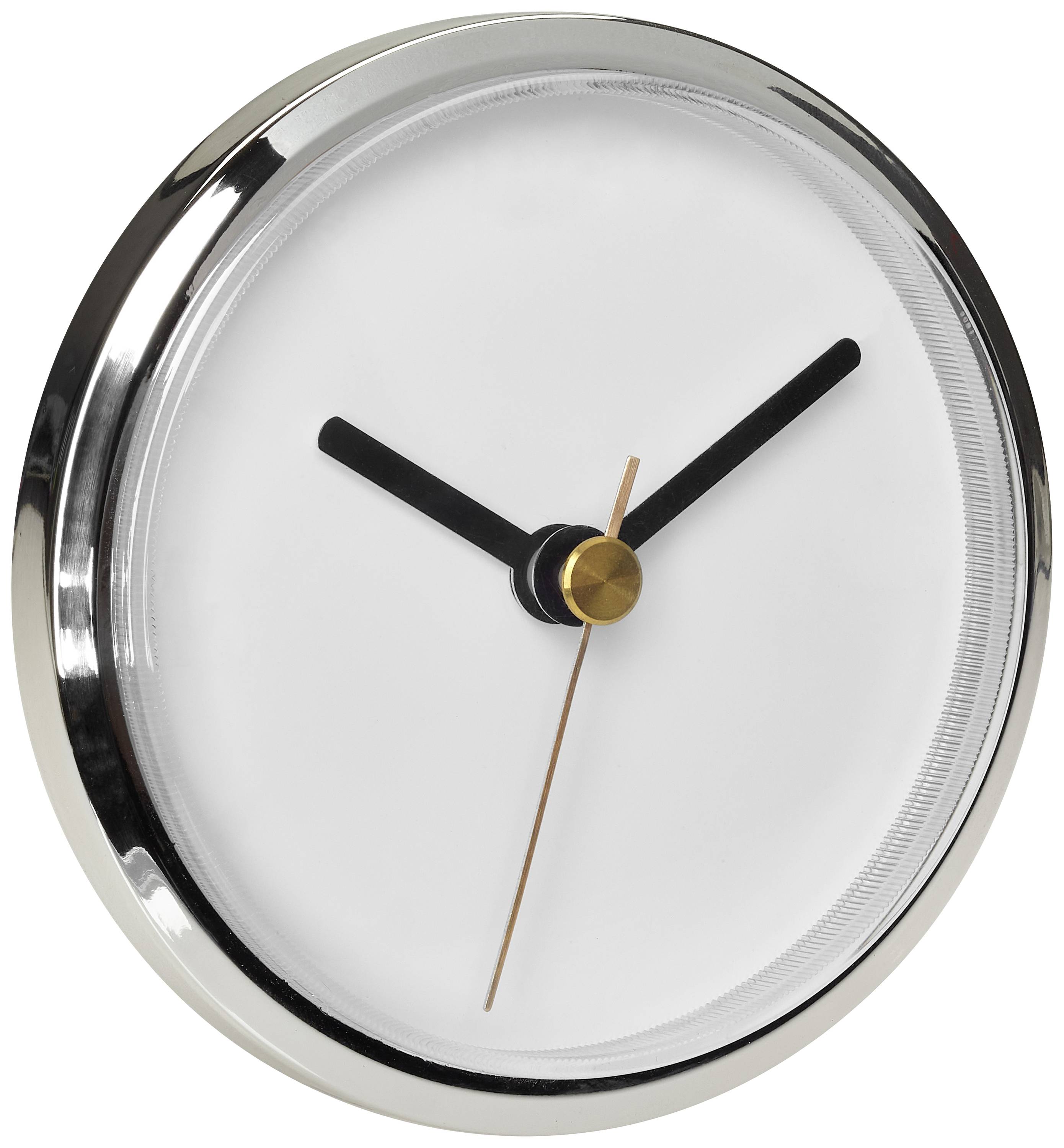 TFA Dostmann 60.3543.02 Funk Funkuhr 90mm x 36mm Chrom (glänzend) zum Einbau