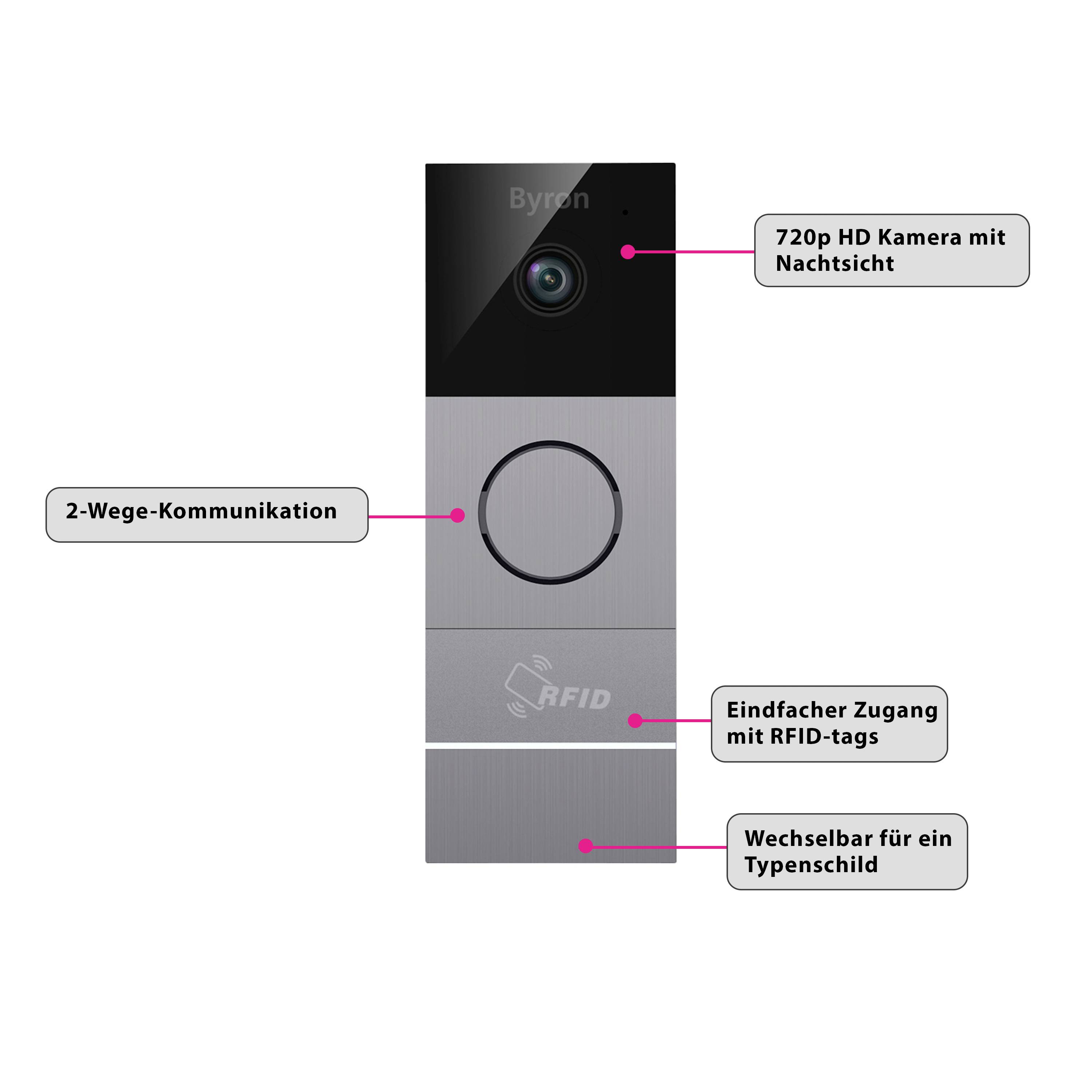 Byron DIC-23312 Video-Türsprechanlage WLAN Komplett-Set
