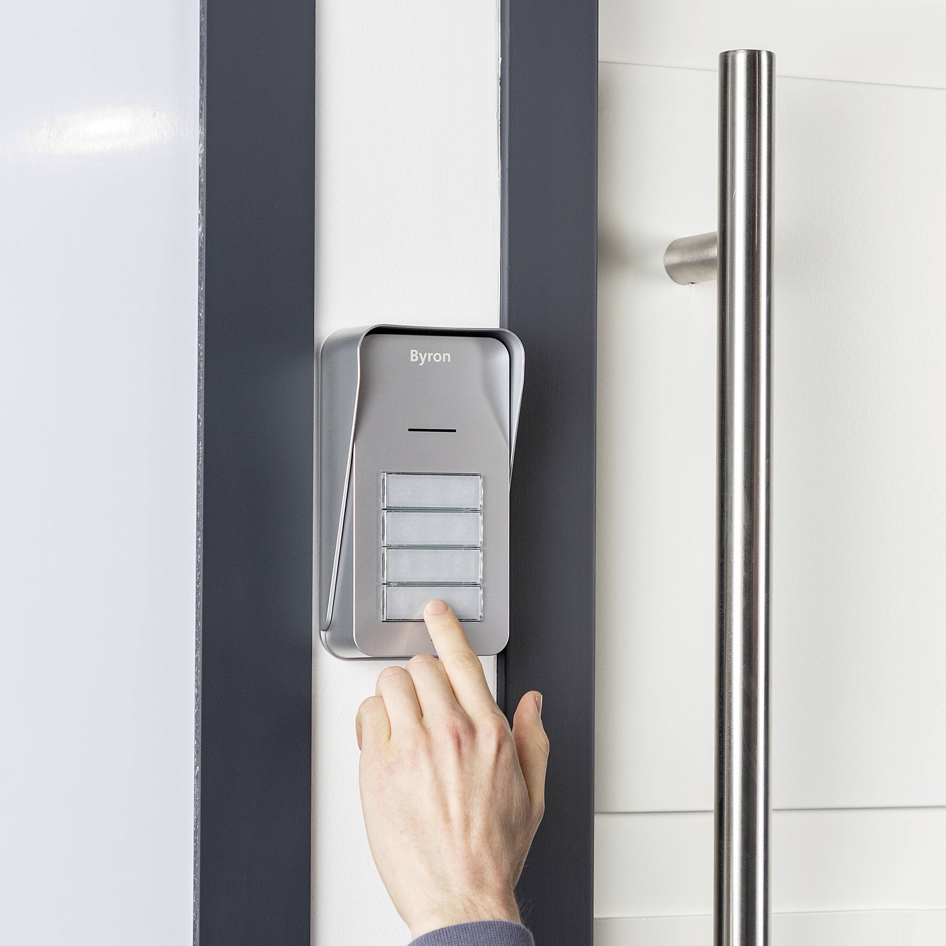 Byron DIC-21545 Gegensprechanlage Funk Komplett-Set Weiß