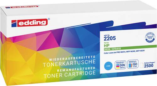 Edding Toner ersetzt HP 203X (CF541X) Kompatibel Cyan 2500 Seiten EDD-2205 18-2205